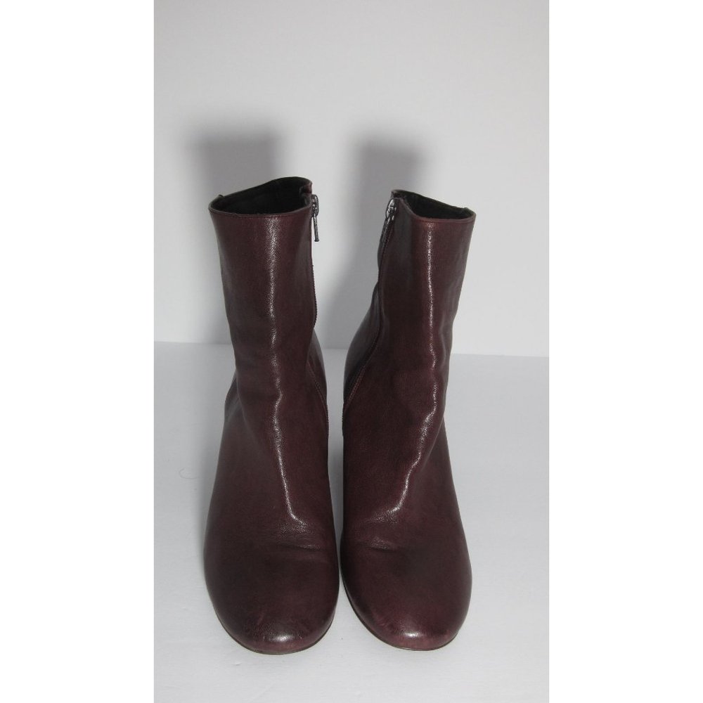 Free People 8 Purple Leather Boho Round Heel Booties